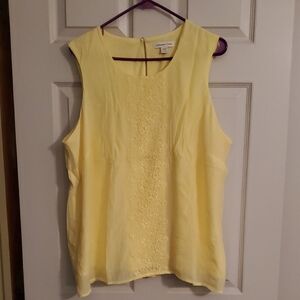 Coldwater Creek Yellow Sleeveless Top